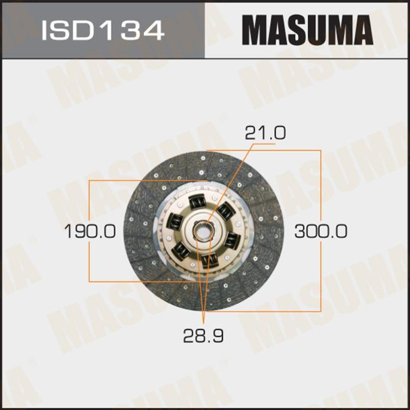 Диск сцепления  MASUMA ISD134
