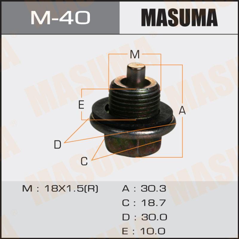 Болт маслосливний З МАГНІТОМ MASUMA M40