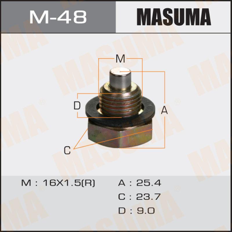 Болт маслосливний З МАГНІТОМ MASUMA M48