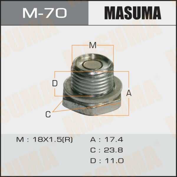 Болт маслосливной A/T С МАГНИТОМ MASUMA M70