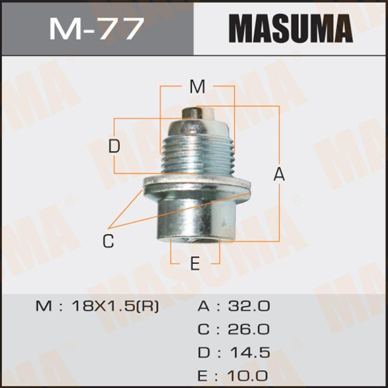 Болт маслосливной A/T С МАГНИТОМ MASUMA M77