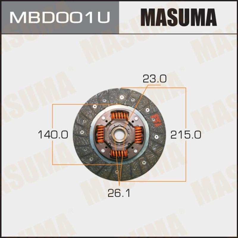 Диск сцепления  MASUMA MBD001U