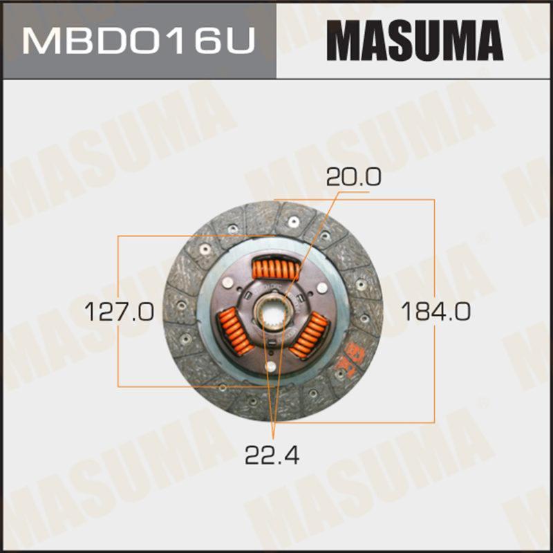 Диск сцепления  MASUMA MBD016U