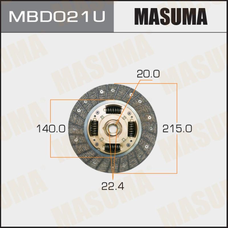 Диск сцепления  MASUMA MBD021U