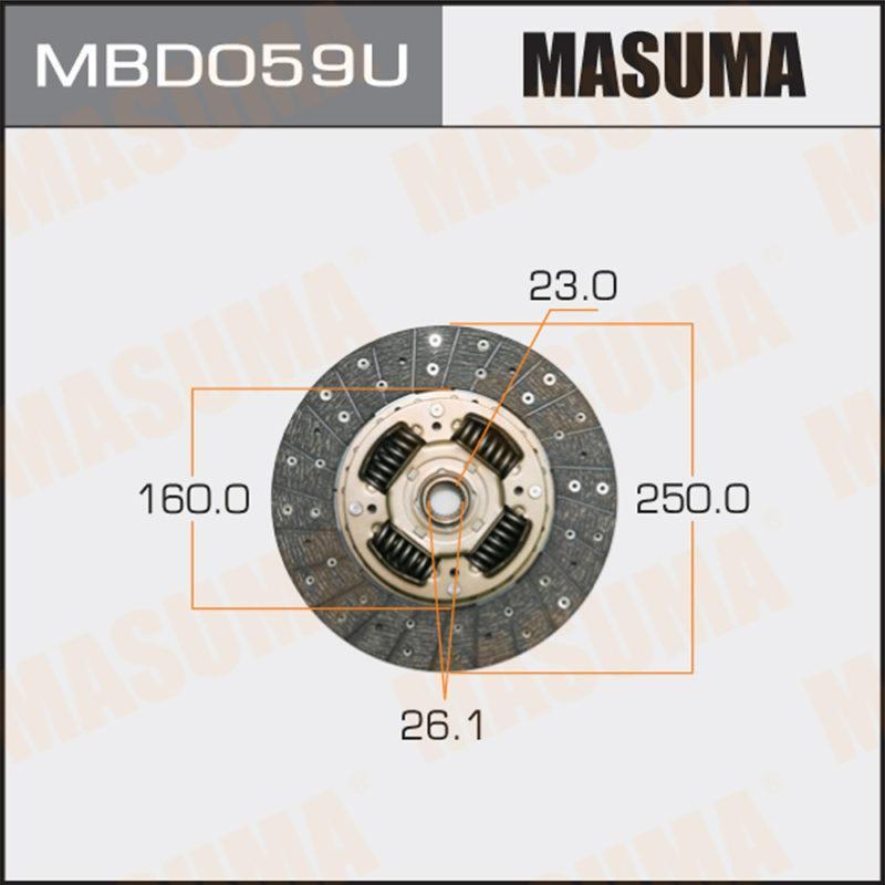 Диск сцепления  MASUMA MBD059U