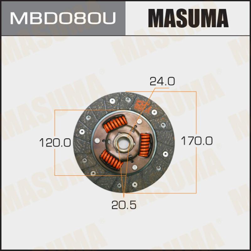 Диск сцепления  MASUMA MBD080U
