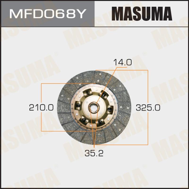 Диск сцепления  MASUMA MFD068Y