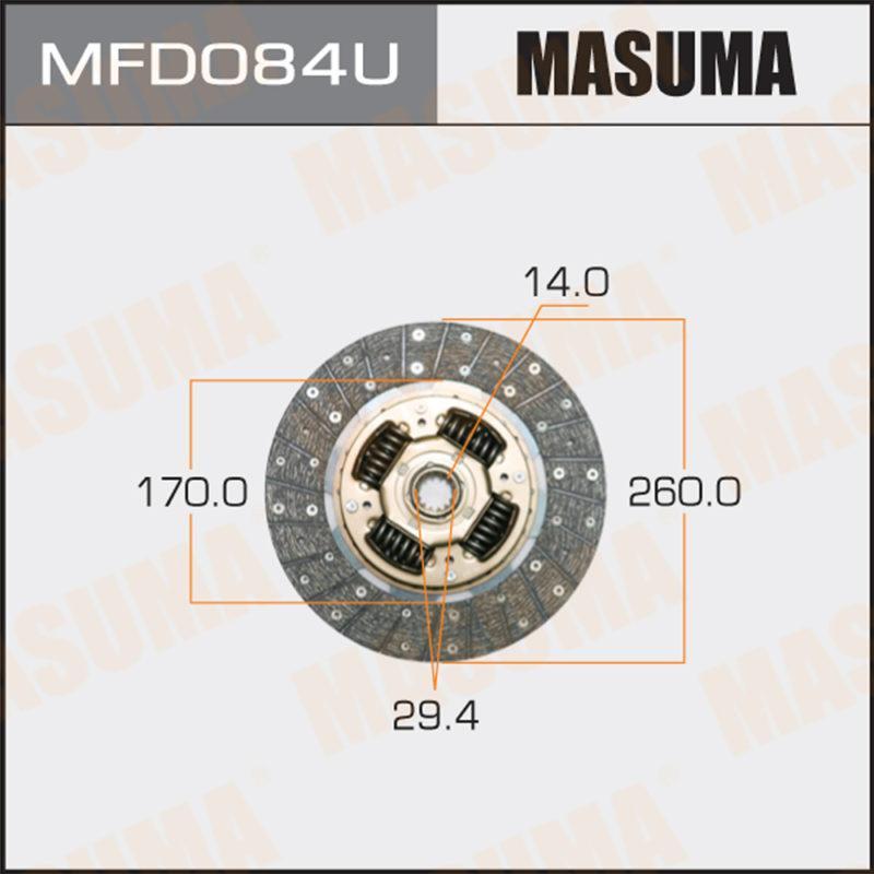 Диск сцепления  MASUMA MFD084U