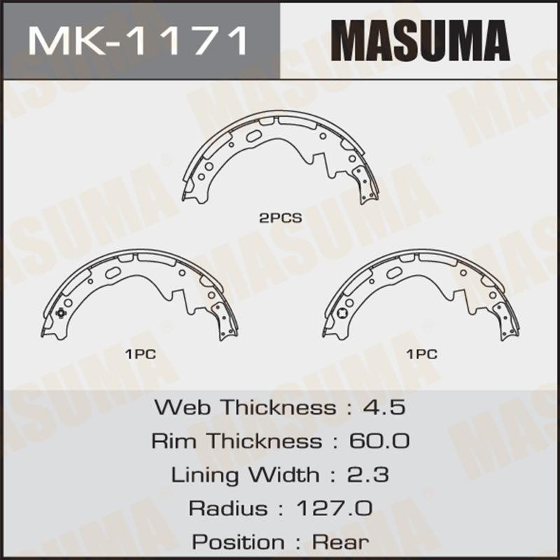 Колодки барабанні MASUMA MK1171