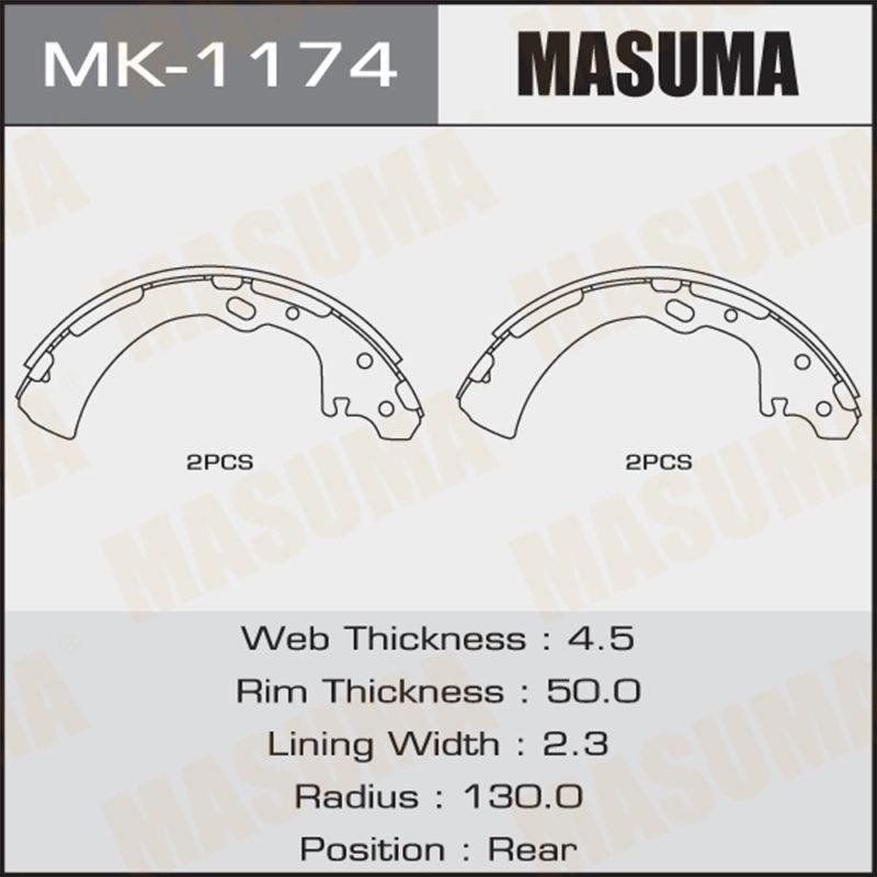 Колодки барабанні MASUMA MK1174