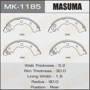 Колодки барабанні MASUMA MK1185