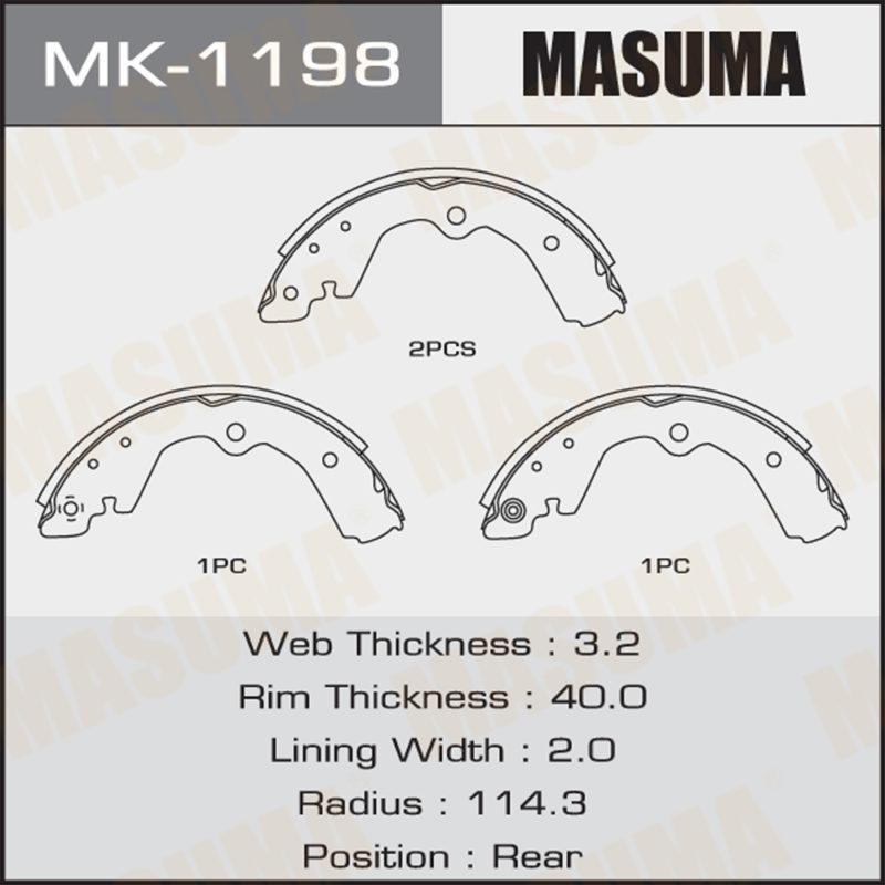 Колодки барабанні MASUMA MK1198