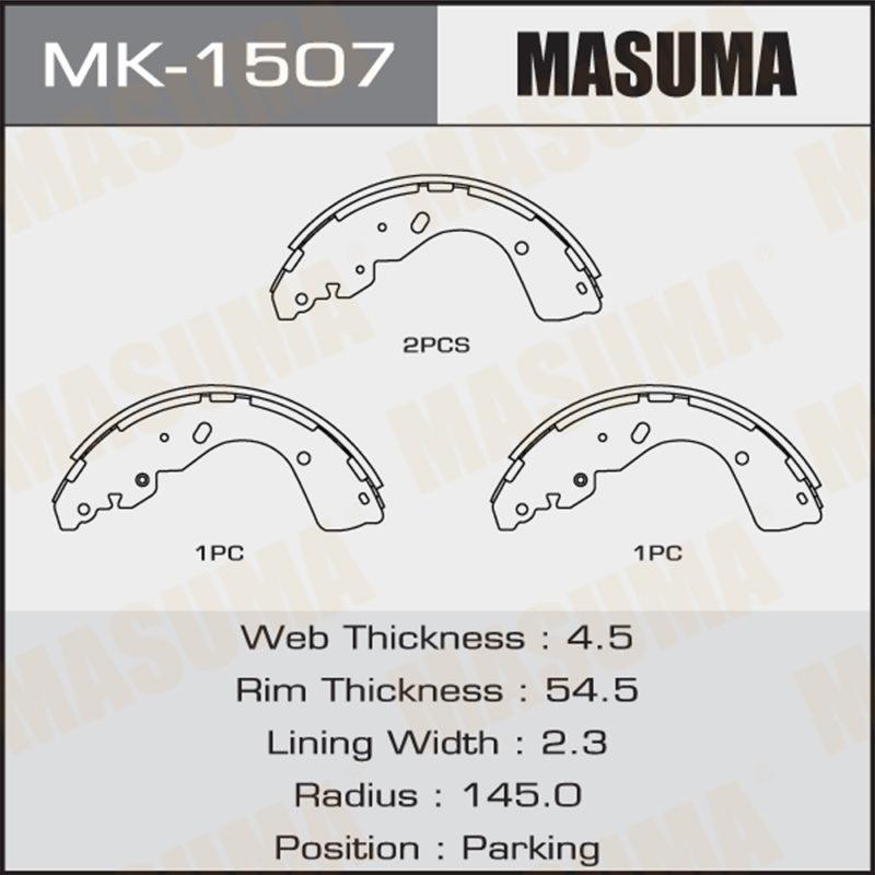 Колодки барабанні MASUMA MK1507
