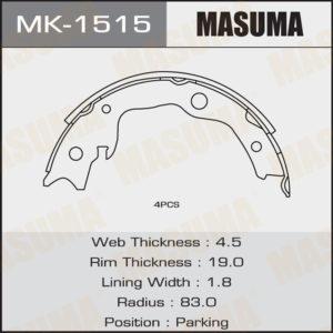 Колодки барабанні MASUMA MK1515