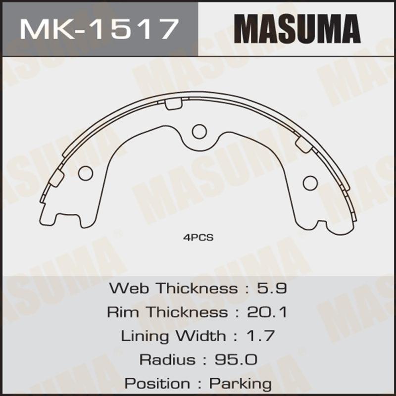 Колодки барабанні MASUMA MK1517