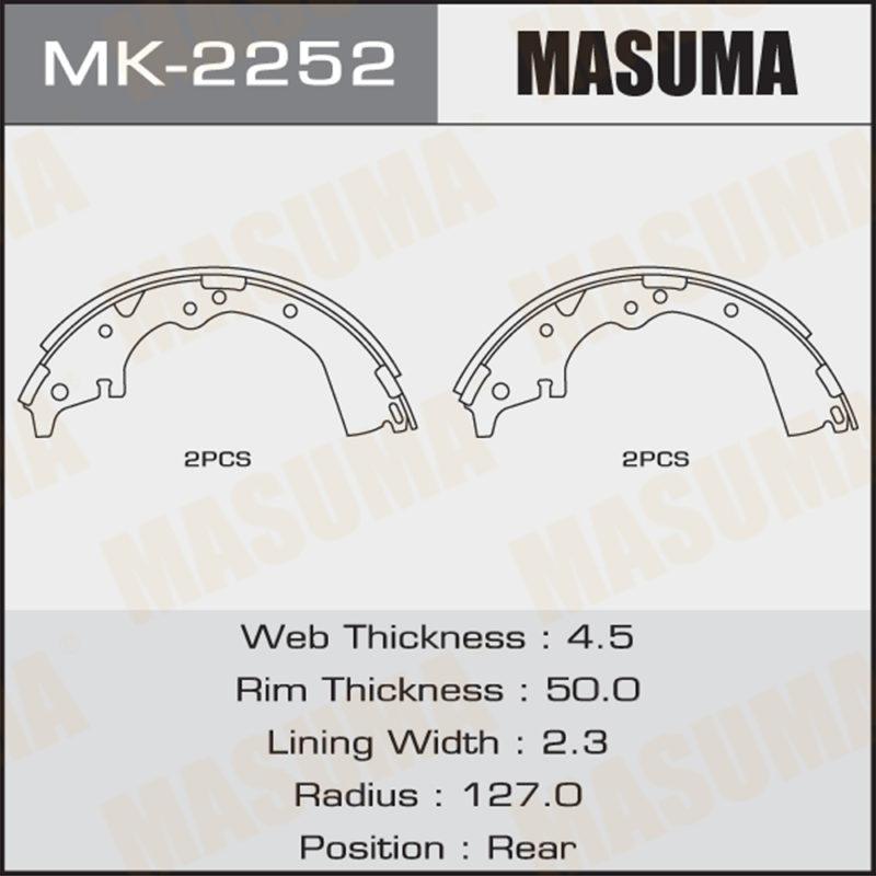 Колодки барабанні MASUMA MK2252