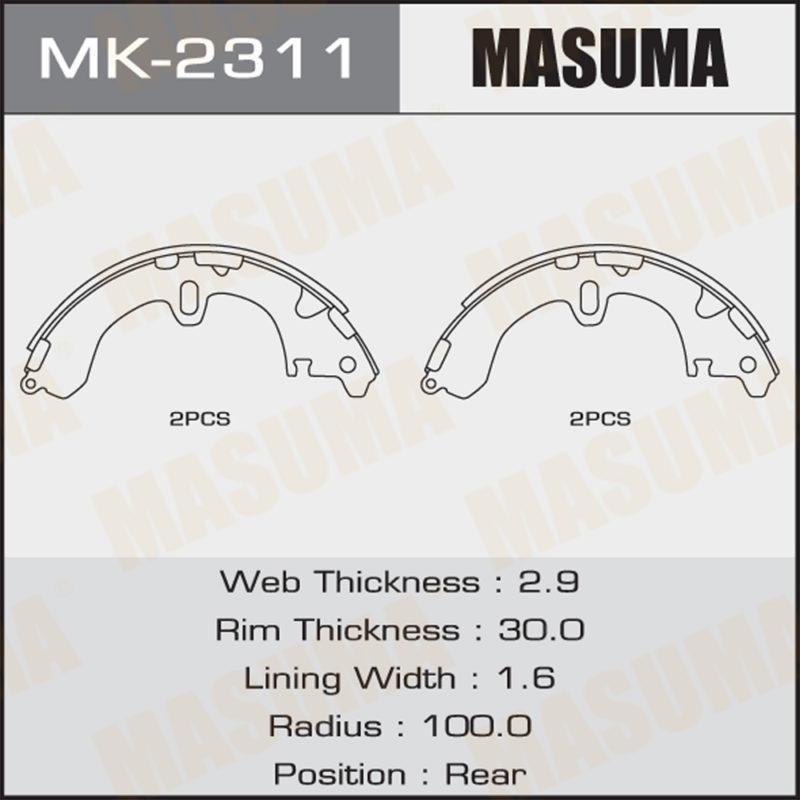 Колодки  барабанные MASUMA MK2311
