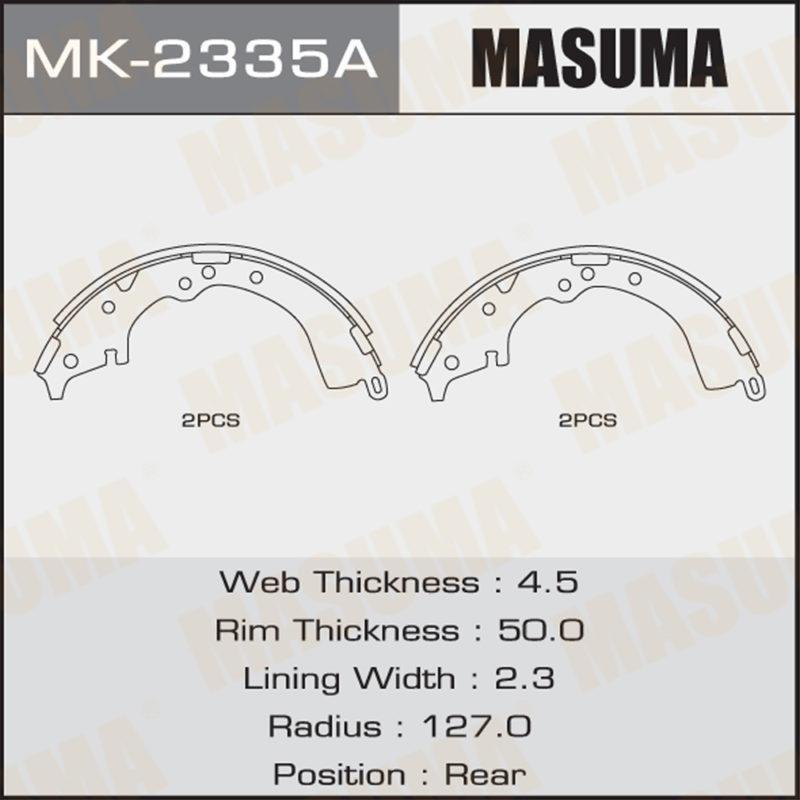 Колодки барабанні MASUMA MK2335A