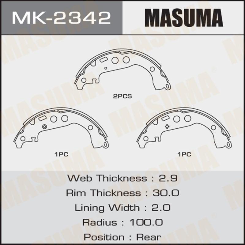 Колодки барабанні MASUMA MK2342