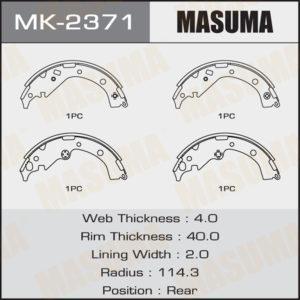 Колодки  барабанные MASUMA MK2371