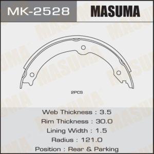Колодки барабанні MASUMA MK2528