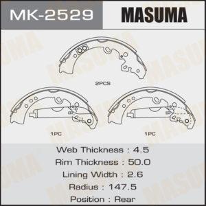 Колодки барабанні MASUMA MK2529