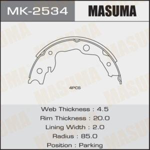 Колодки барабанні MASUMA MK2534