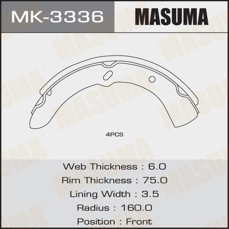 Колодки  барабанные MASUMA MK3336