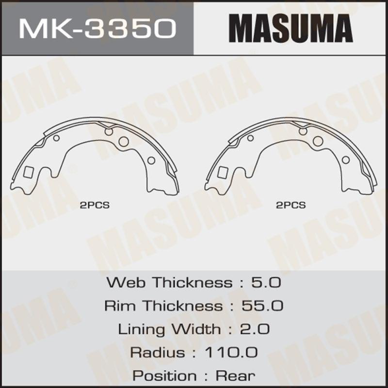 Колодки  барабанные MASUMA MK3350