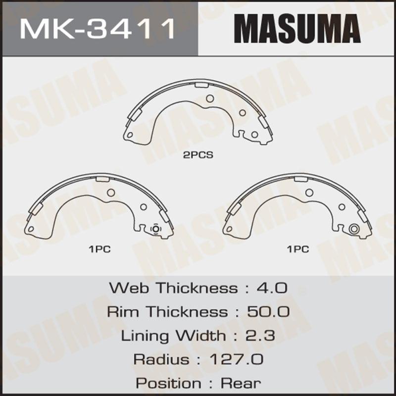 Колодки  барабанные MASUMA MK3411