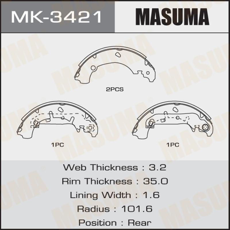Колодки  барабанные MASUMA MK3421