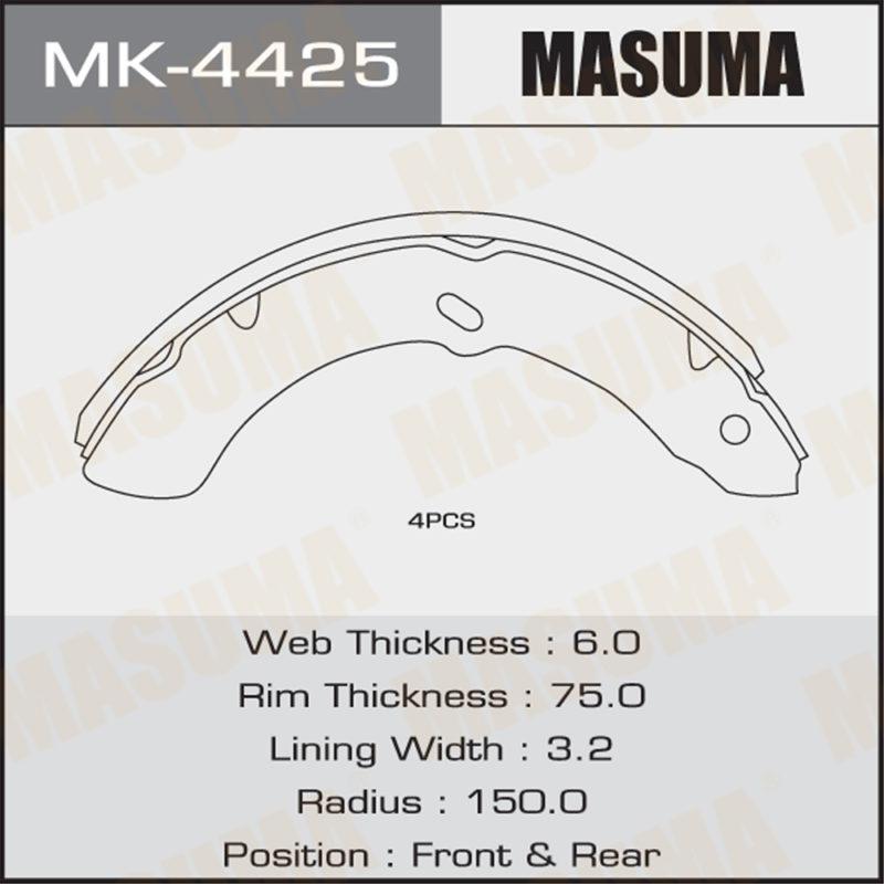 Колодки  барабанные MASUMA MK4425