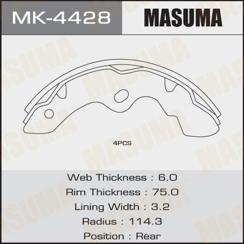 Колодки  барабанные MASUMA MK4428