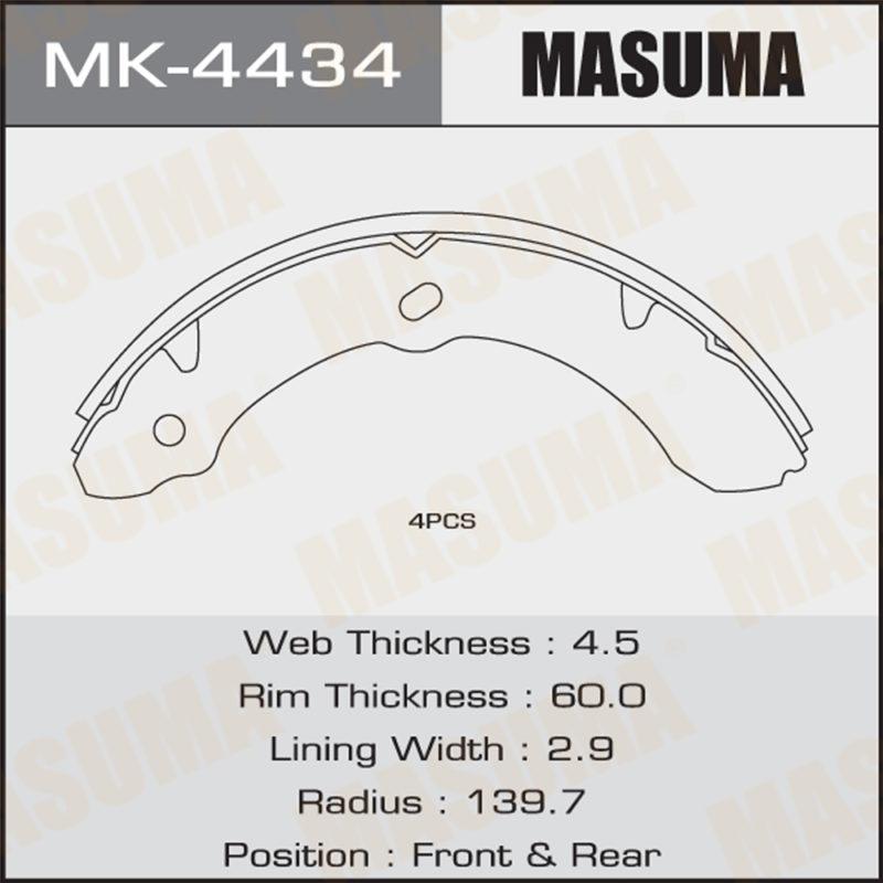 Колодки  барабанные MASUMA MK4434