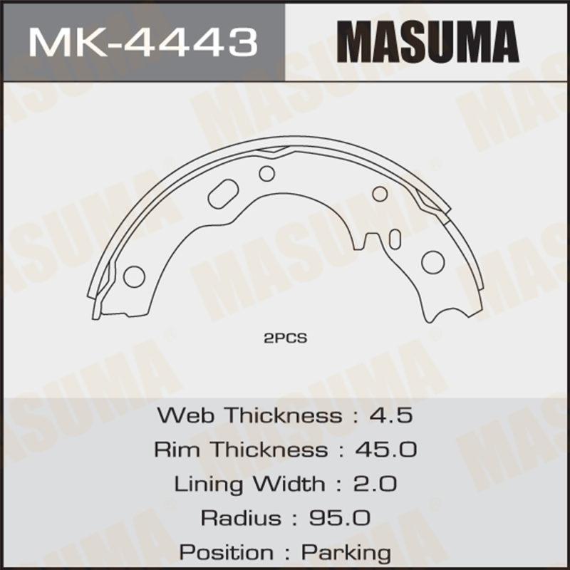 Колодки барабанні MASUMA MK4443