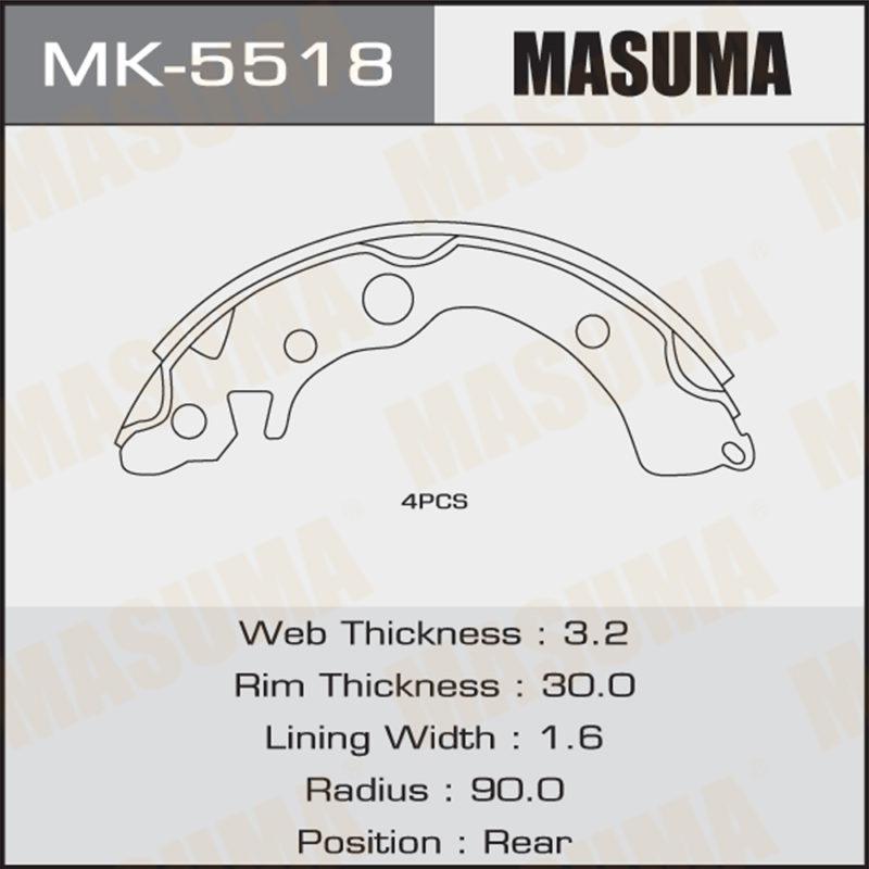 Колодки барабанні MASUMA MK5518