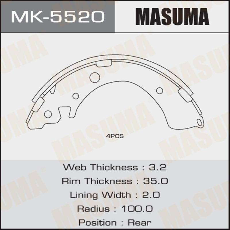 Колодки барабанні MASUMA MK5520
