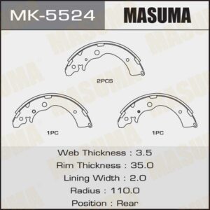Колодки барабанні MASUMA MK5524