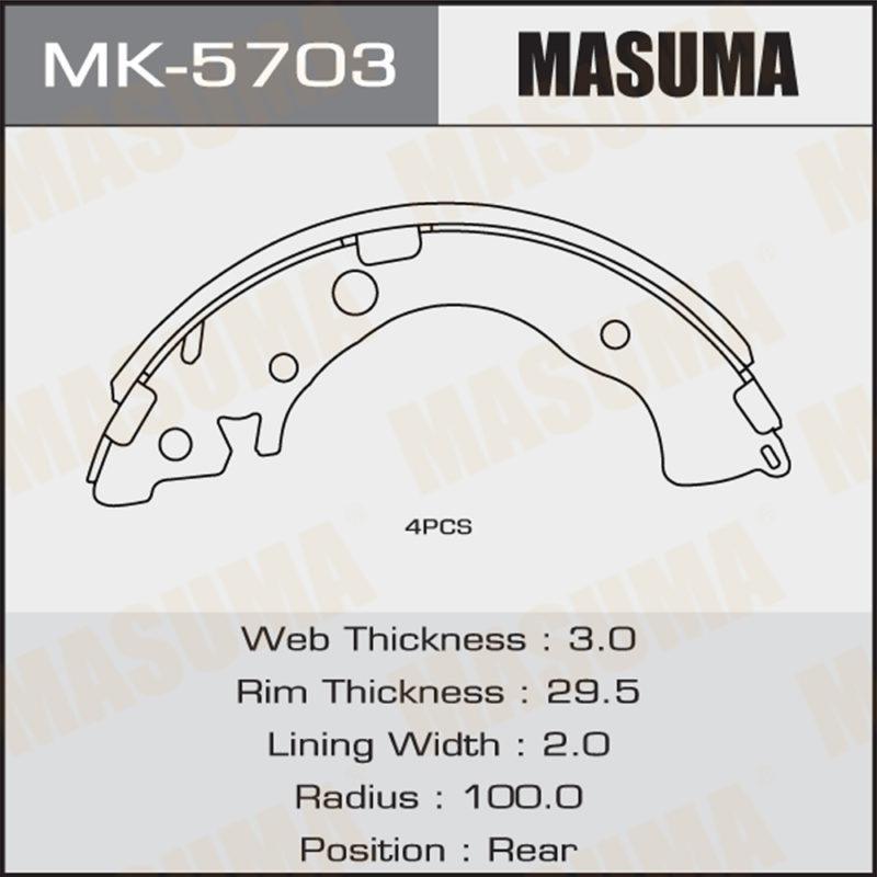 Колодки барабанні MASUMA MK5703