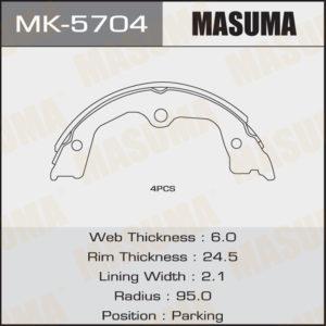 Колодки барабанні MASUMA MK5704
