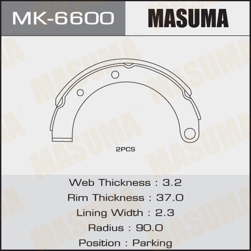 Колодки барабанні MASUMA MK6600