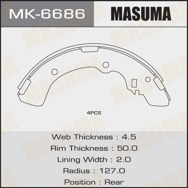 Колодки барабанні MASUMA MK6686