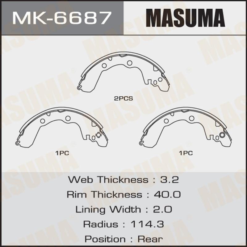 Колодки барабанні MASUMA MK6687