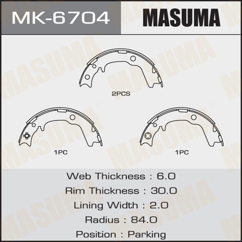 Колодки барабанні MASUMA MK6704