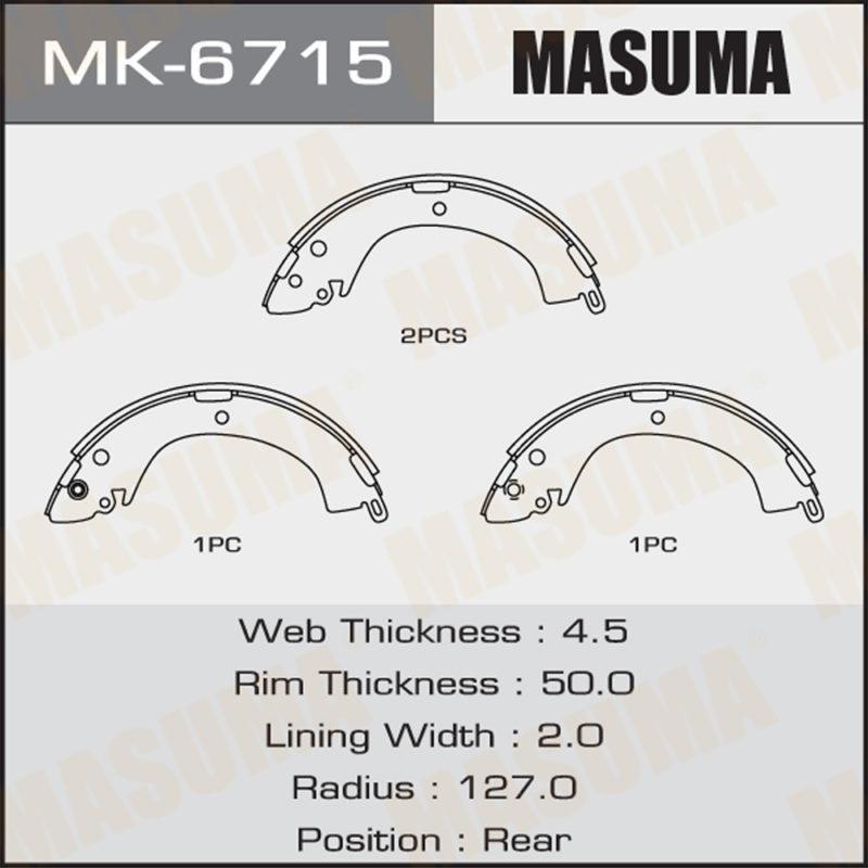 Колодки барабанні MASUMA MK6715