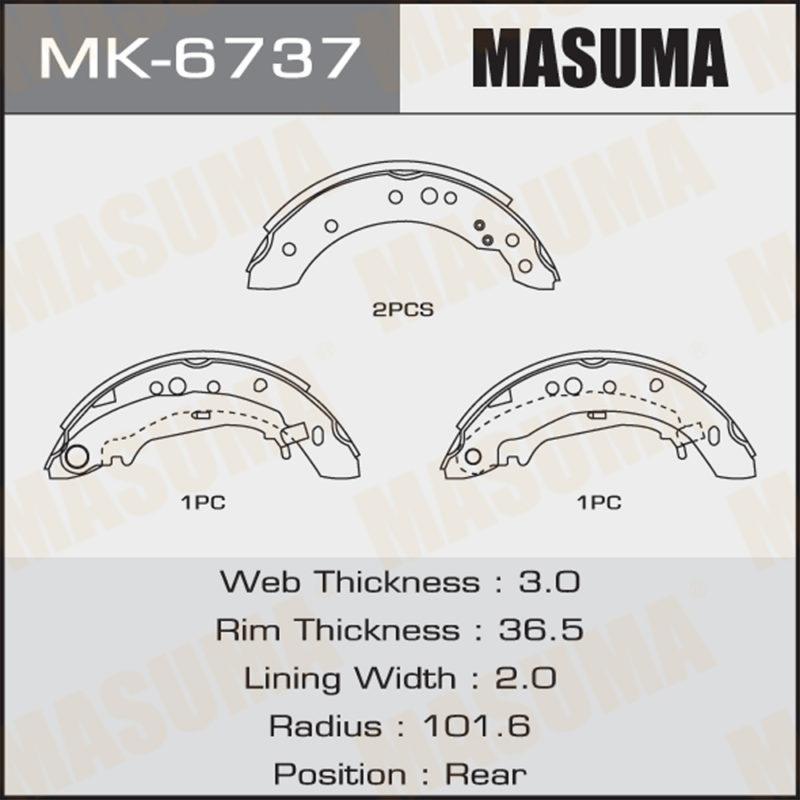Колодки барабанні MASUMA MK6737