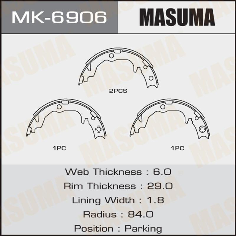Колодки барабанні MASUMA MK6906