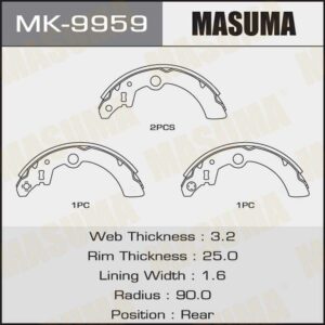 Колодки  барабанные MASUMA MK9959