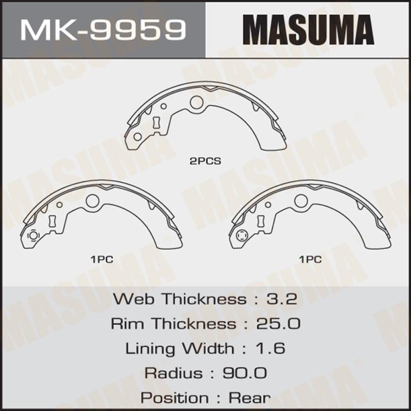 Колодки барабанні MASUMA MK9959