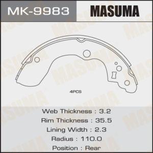 Колодки  барабанные MASUMA MK9983